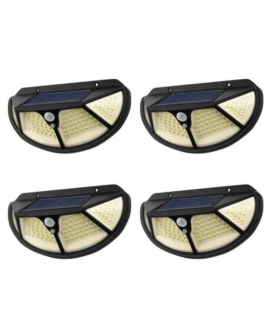 4pz Lampada Luce Faretto Faro Esterno Solare 102 Led Smd Sensore Movimento Ta005         