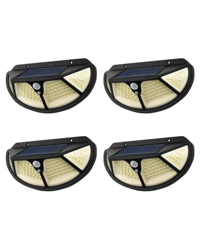 4pz Lampada Luce Faretto Faro Esterno Solare 102 Led Smd Sensore Movimento Ta005         