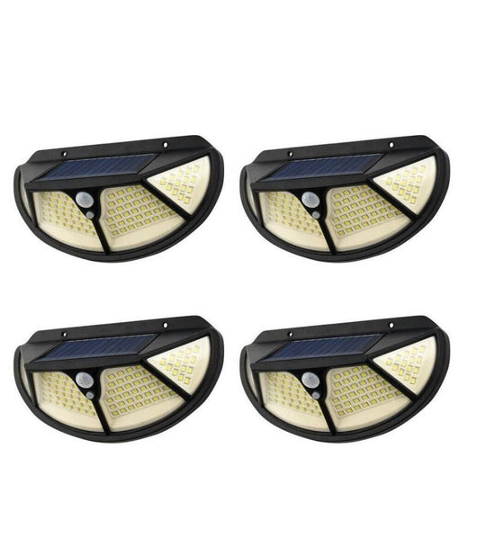 4pz Lampada Luce Faretto Faro Esterno Solare 102 Led Smd Sensore Movimento Ta005         