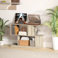 Tavolino da Caffè Moderno a S con 3 Ripiani per Soggiorno e Salotto, 90x30x61 cm, Legno