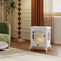 Camino a bioetanolo da terra da 1,2 L, 3 h di Autonomia, in Acciaio Inox, 45x28x54 cm, Bianco