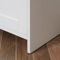 Mobile Portaoggetti per Cucina con 2 Porte e 2 Ripiani Regolabili, 90 x 39,5 x 88 cm, Bianco