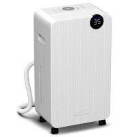 Deumidificatore 12 L/giorno, silenzioso, serbatoio d'acqua 2,1 L, display LED, 28x18,5x50,5cm, bianco