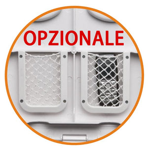 Sportello calpestabile per barca impermeabile nautica bianco abs con fori all'interno per 2 retine