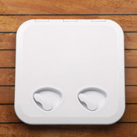 Sportello calpestabile per barca impermeabile nautica bianco abs con fori all'interno per 2 retine