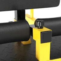 Macchina per Squat 3 in 1 Regolabile con Piedini Antiscivolo, 50x97x44.5-56.5cm, Giallo