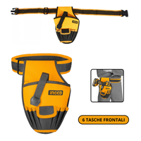 Fodero porta attrezzi avvitatore trapano utensili 6 tasche cintura inclusa