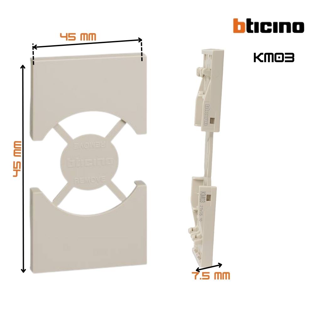 Cover bticino living now per prese standard p40 2 moduli varie finiture *** colore sabbia, confezione 1