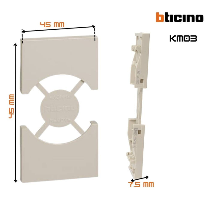 Cover bticino living now per prese standard p40 2 moduli varie finiture *** colore sabbia, confezione 1