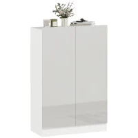 Scarpiera a 5 livelli per 20 paia di scarpe, ripiani regolabili, per ingresso, corridoio, legno, Bianco