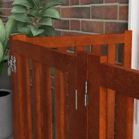 Barriera di Sicurezza per Cani per Scale e Porte Design Pieghevole e Supporto a Piedi 205x30x60 cm Marrone