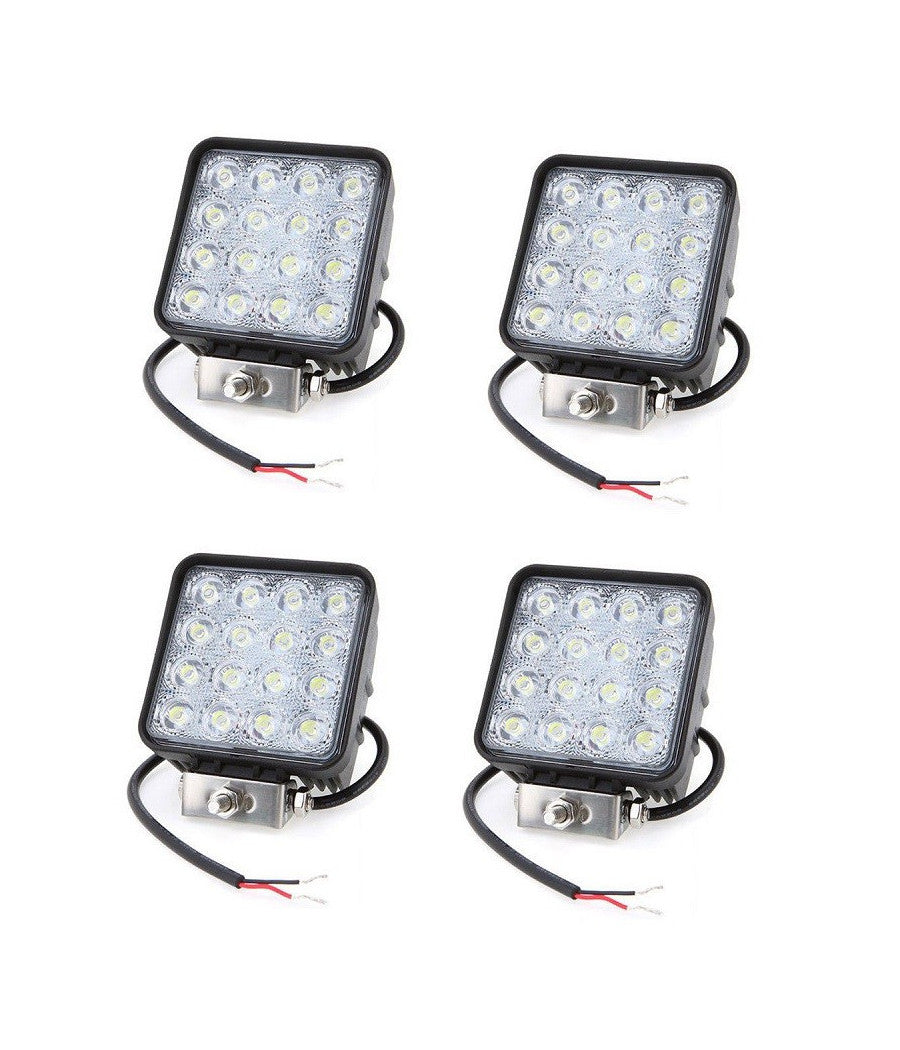 4x 48w Led Luce Faro Lampada Da Lavoro Faretto Auto Barca Camion Klw Suv 12v 24v         