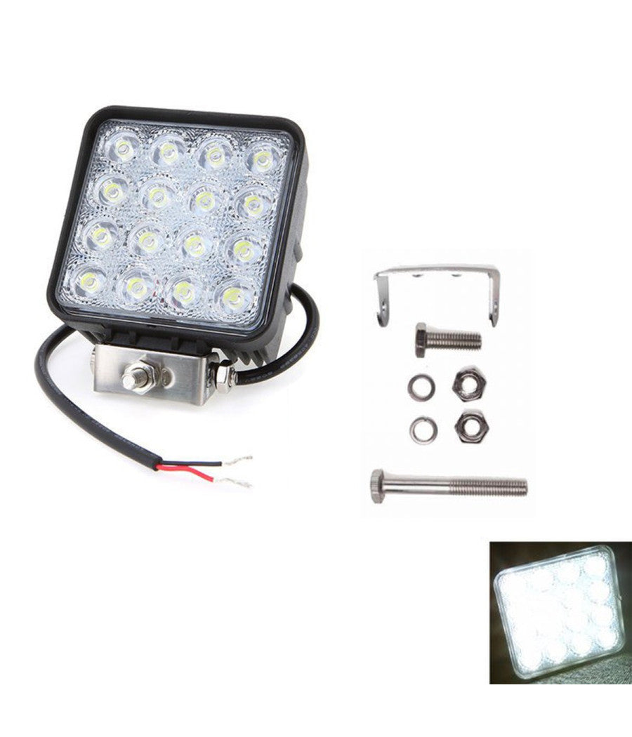 4x 48w Led Luce Faro Lampada Da Lavoro Faretto Auto Barca Camion Klw Suv 12v 24v         
