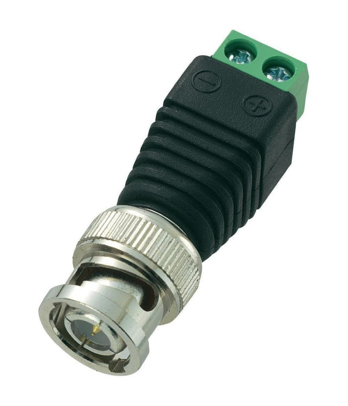 4x Connettori Adattatori 12v Balun Bnc Jack Rca Per Dvr Sorveglianza Telecamere    -4x Bnc Video Femmina    -