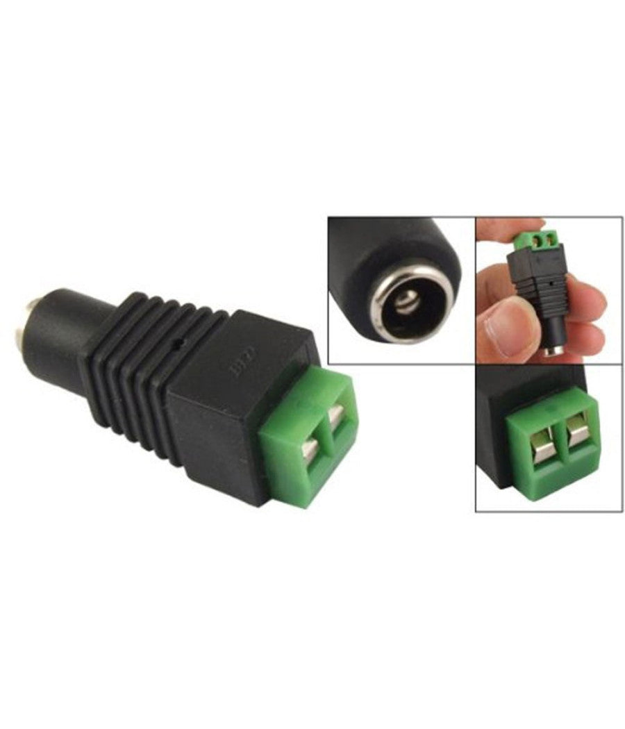 4x Connettori Adattatori 12v Balun Bnc Jack Rca Per Dvr Sorveglianza Telecamere    -4x Alimentazione Femmina    -