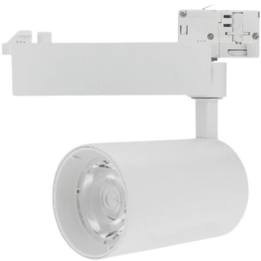 Faretto a binario led 25 watt cob bianco 24Â° 2750 lumen trifase bianco naturale