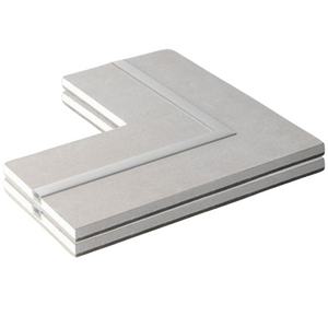 Semilavorato cartongesso fibra alluminio luce led angolo 14,5x29x29 cm 2 pezzi