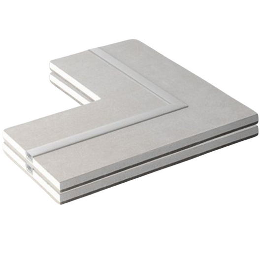 Semilavorato cartongesso fibra alluminio luce led angolo 14,5x29x29 cm 2 pezzi