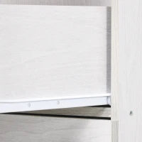 Armadio per Ufficio a 4 Cassetti con 2 Serrature e Barra Portadocumenti, in Legno, 40x42x130.8 cm, Bianco