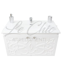 Mobile bagno moderno completo - 100 cm, Specchiera rettangolare led