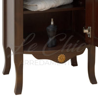 Colonna London classica color noce in legno massiccio