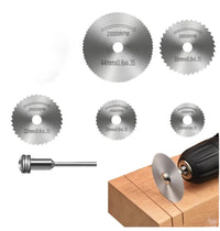 5 DISCHI  TAGLIO DIAMANTATI HSS DENTATI PER MINI TRAPANO DREMEL 2000RPM 47362