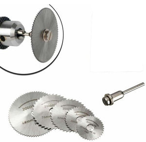 5 DISCHI  TAGLIO DIAMANTATI HSS DENTATI PER MINI TRAPANO DREMEL 2000RPM 47362