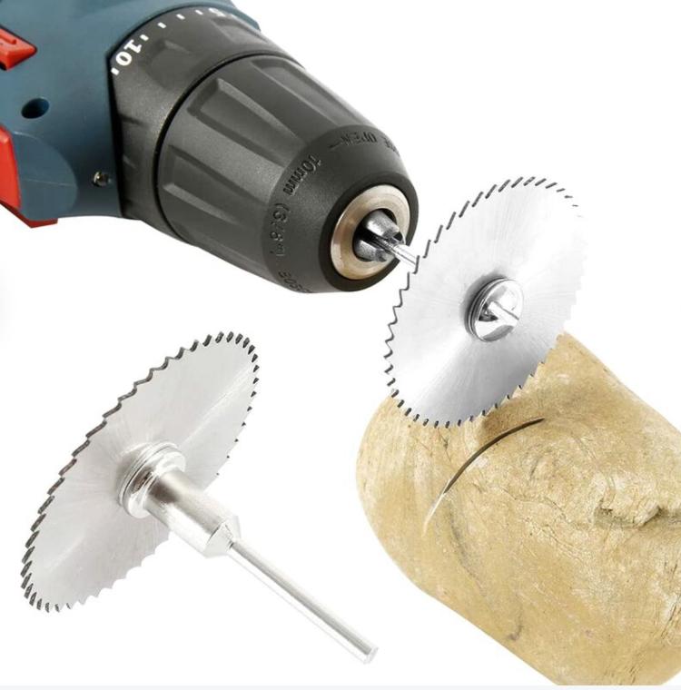 5 DISCHI  TAGLIO DIAMANTATI HSS DENTATI PER MINI TRAPANO DREMEL 2000RPM 47362