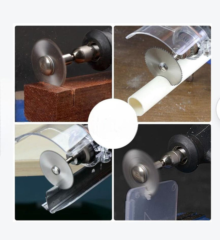 5 DISCHI  TAGLIO DIAMANTATI HSS DENTATI PER MINI TRAPANO DREMEL 2000RPM 47362