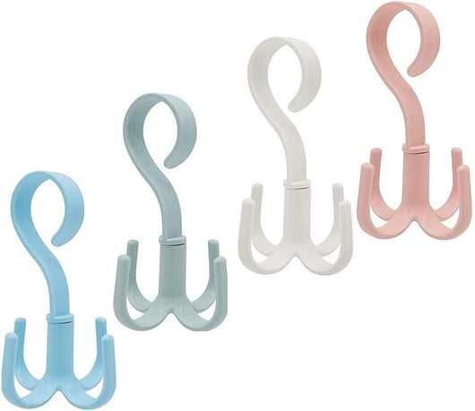 5 Ganci appendiabiti Grucce 360° per borsa cinture cravatte sciarpa armadio