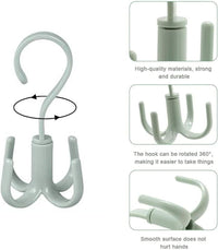 5 Ganci appendiabiti Grucce 360° per borsa cinture cravatte sciarpa armadio