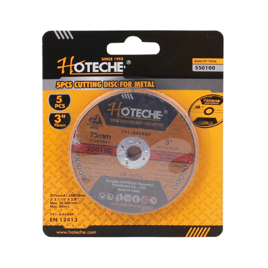 5 PEZZI DISCO ABRASIVO DA TAGLIO FERRO 75MM 1.6x10MM ULTRA SOTTILE Art. 550100