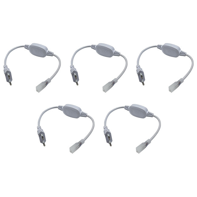 5 Pezzi Alimentatore Raddrizzatore Adattatore 8A Con Cavo Per Striscia Led COB 220V IP65 SL22011