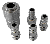 5 RACCORDO INNESTO RAPIDO RUBINETTO ARIA COMPRESSA MULTI PRESA ATTACCO 1/4"