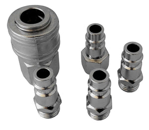 5 RACCORDO INNESTO RAPIDO RUBINETTO ARIA COMPRESSA MULTI PRESA ATTACCO 1/4"
