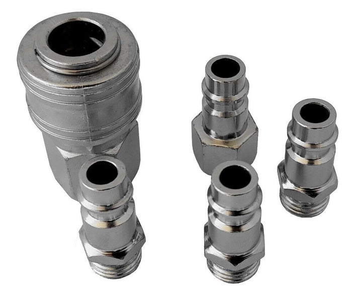 5 RACCORDO INNESTO RAPIDO RUBINETTO ARIA COMPRESSA MULTI PRESA ATTACCO 1/4"