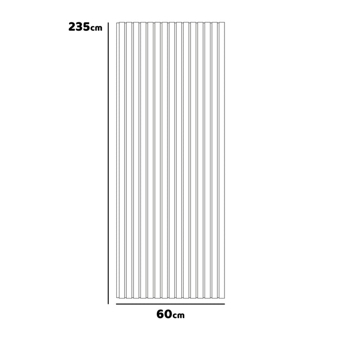 Mozart - Set di 2 pannelli fonoassorbenti decorativi in legno 235x60 cm, marrone chiaro