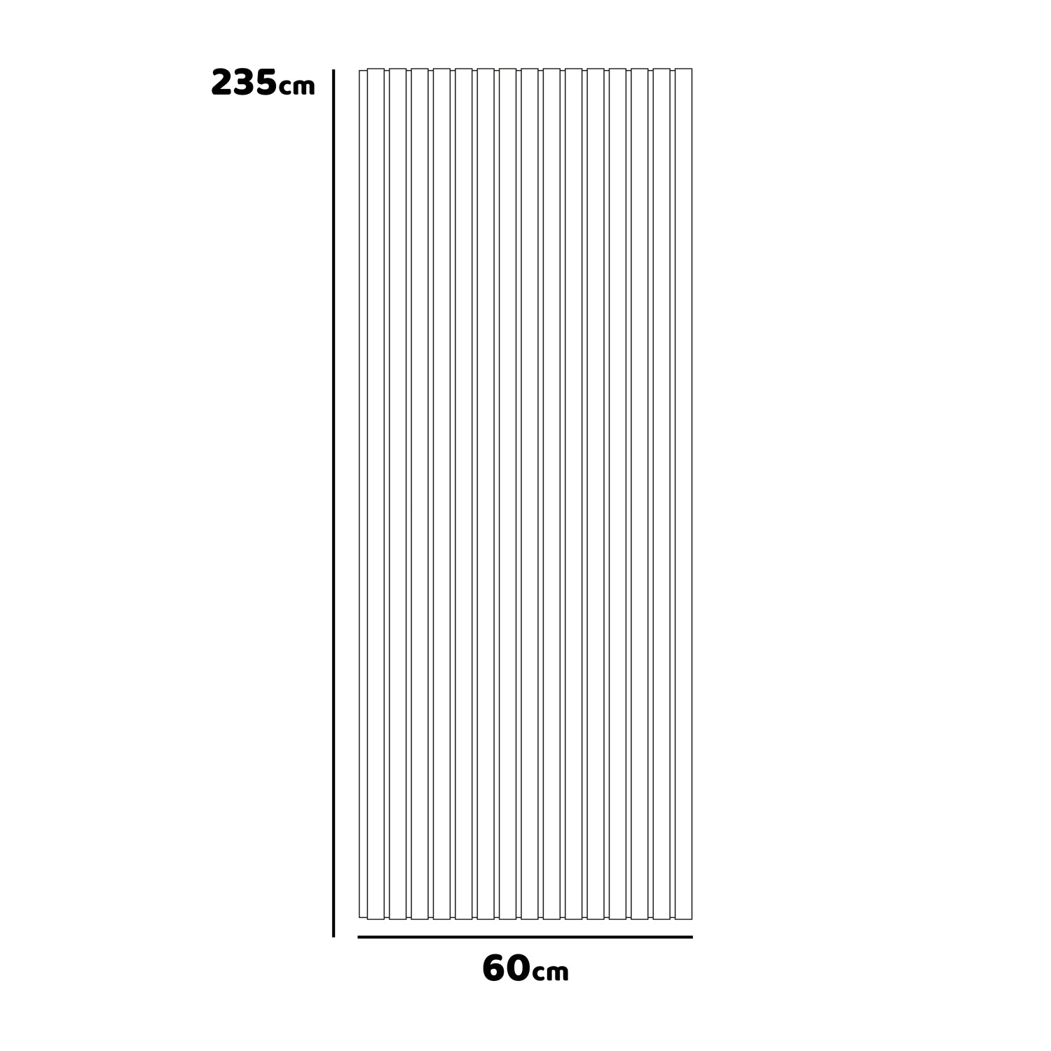 Mozart - Set di 2 pannelli fonoassorbenti decorativi in legno 235x60 cm, grigio