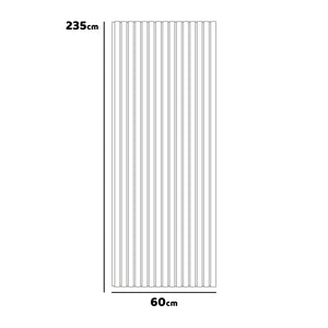 Mozart - Set di 2 pannelli fonoassorbenti decorativi in legno 235x60 cm, grigio