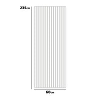 Mozart - Set di 2 pannelli fonoassorbenti decorativi in legno 235x60 cm, marrone scuro