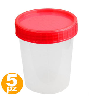 5 Contenitore Per Analisi Delle Urine Sterile 120 Ml Con Tappo Vite Urinocoltura         