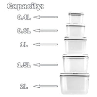 Trade Shop - 5 Contenitori Alimenti In Plastica Con Coperchio Ventilato Microonde Impilabile -