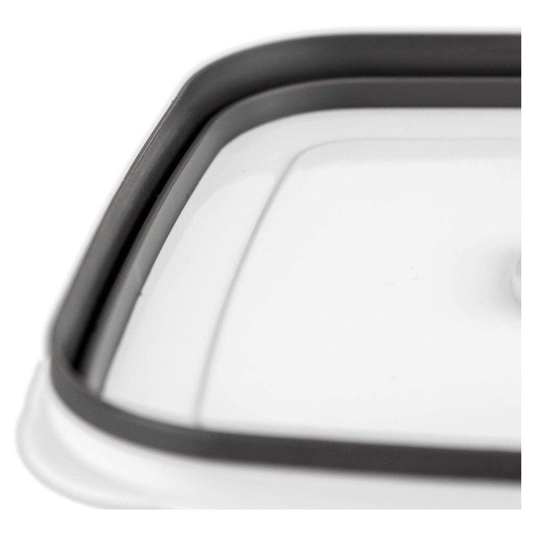 Trade Shop - 5 Contenitori Alimenti In Plastica Con Coperchio Ventilato Microonde Impilabile -