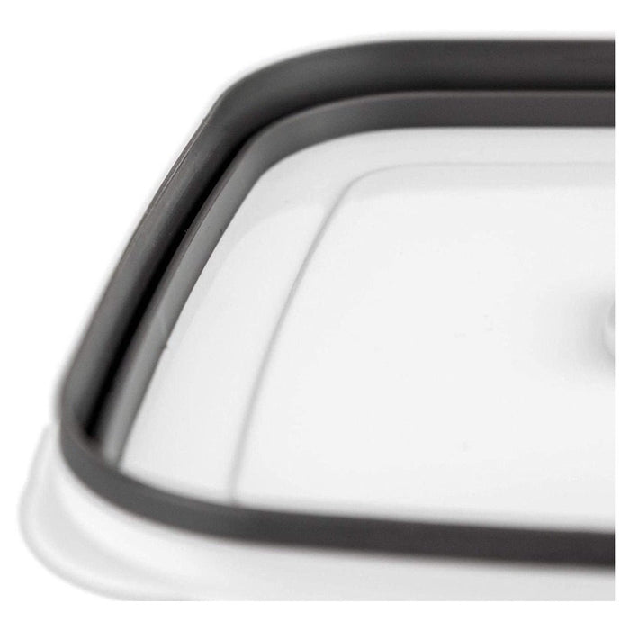 Trade Shop - 5 Contenitori Alimenti In Plastica Con Coperchio Ventilato Microonde Impilabile -