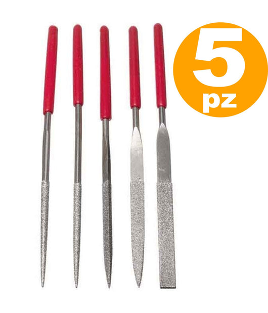 5 Lime Ad Ago Manico Gomma 160mm Finitura Perfetta Precisione Metallo Gioielli         