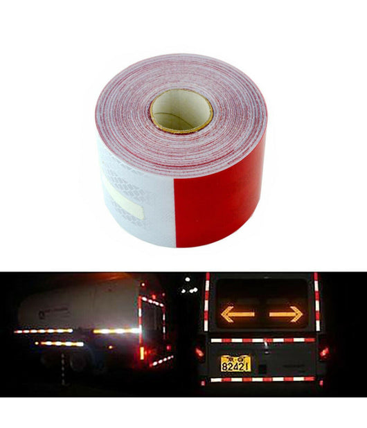 5 Metri Nastro Adesivo Catarifrangente Auto Camion Rosso Bianco Alta Visibilità¡         