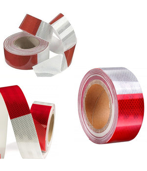 5 Metri Nastro Adesivo Catarifrangente Auto Camion Rosso Bianco Alta Visibilità¡         