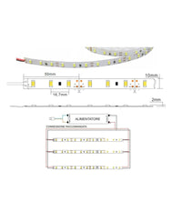 5 Metri Strip Striscia 300 Led 3014 Smd Per Esterno Ip65 12 V Dc Caldo Freddo         