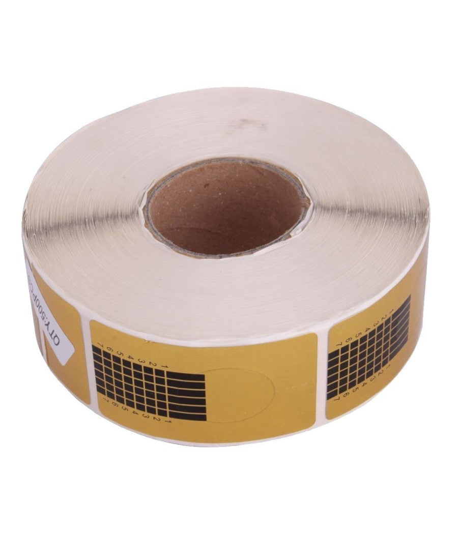 5 Rotoli 2500 Cartine Oro Nail Art Allungamento Ricostruzione Unghie Tips Sagome         