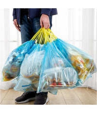 5 Rotoli Sacchetti Buste Spazzatura Profumati 30lt 50x60cm Con Manici Blu 100pz         